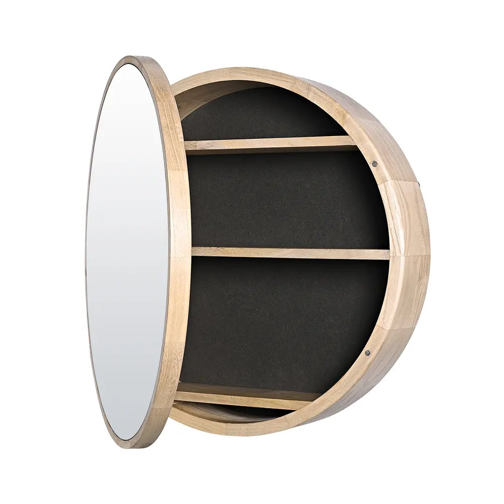 Sofie 600mm Round Wall-Mounted Mirror Bathroom Cabinet