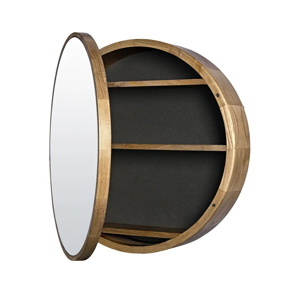 Sofie 600mm Round Wall-Mounted Mirror Bathroom Cabinet