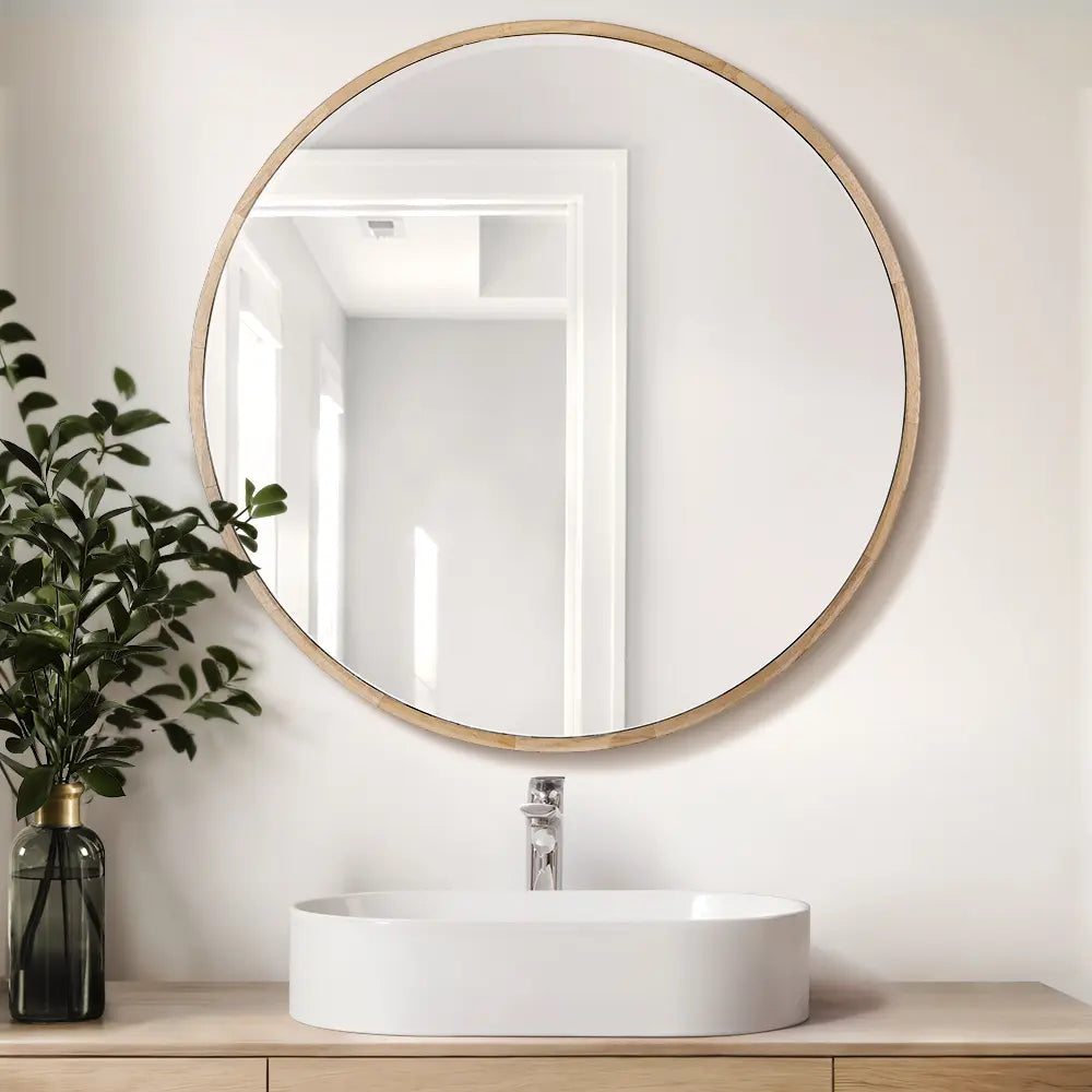 Sofie 800mm Round Wall-Mounted Mirror Bathroom Cabinet