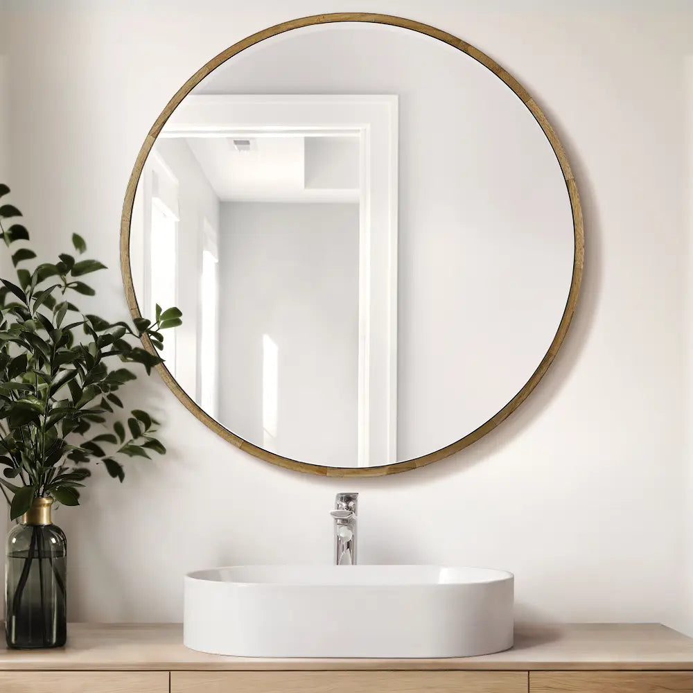Sofie 800mm Round Wall-Mounted Mirror Bathroom Cabinet