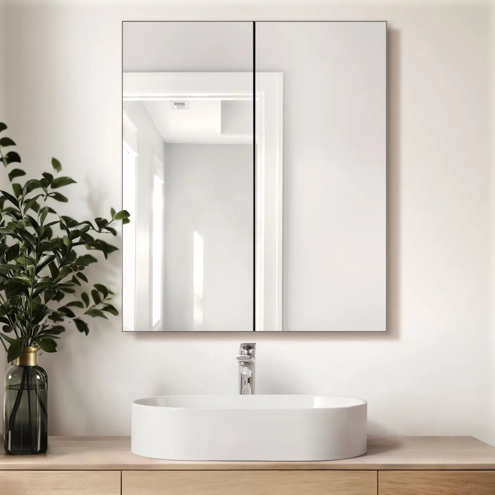 Sofie Rectangle Wall-Mounted Mirror Bathroom Cabinet