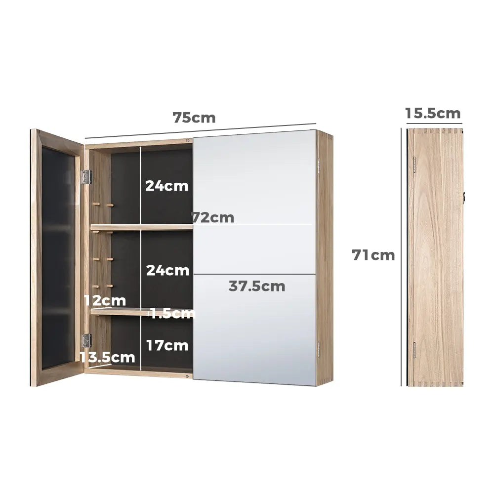 Sofie Rectangle Wall-Mounted Mirror Bathroom Cabinet
