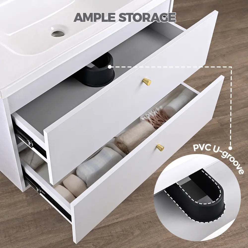 Olivia 900mm Wall Hung Single Bathroom Vanity