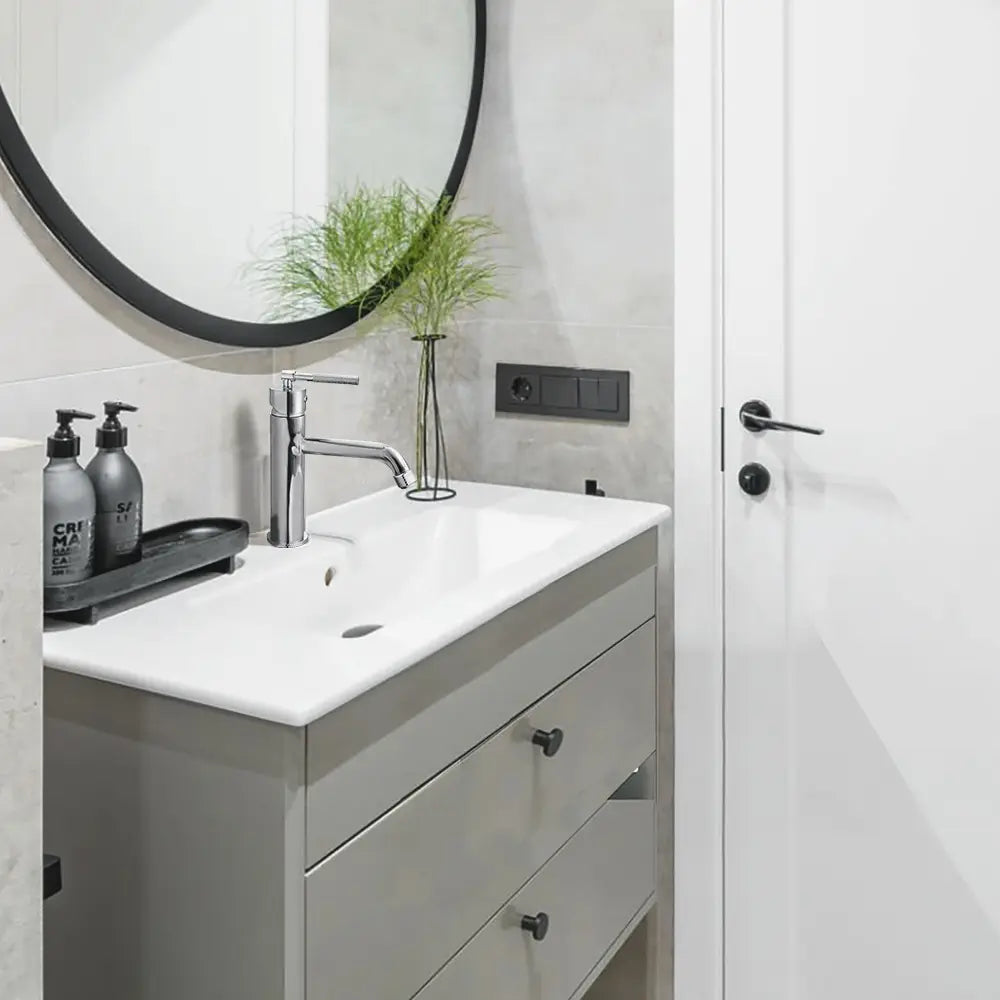 Xavier Stainless Steel Curved Basin Mixer