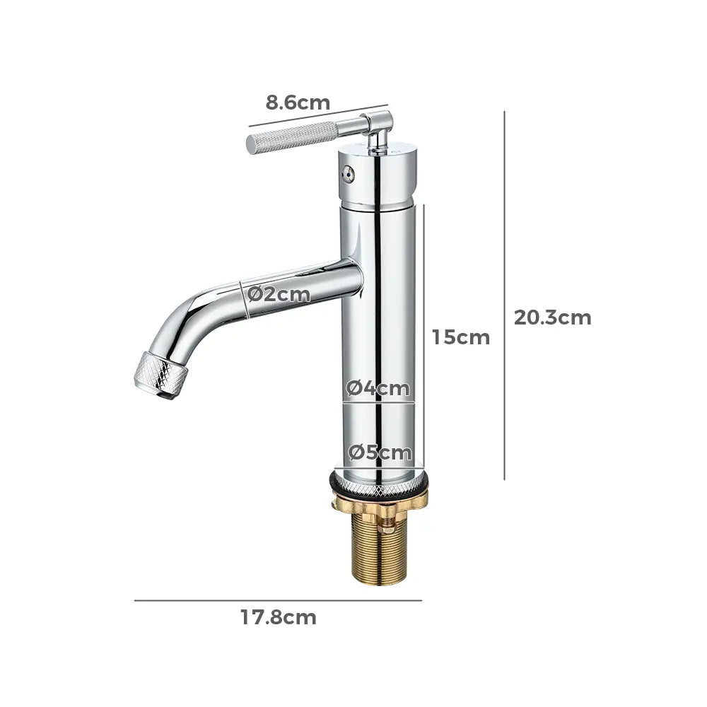 Xavier Stainless Steel Curved Basin Mixer