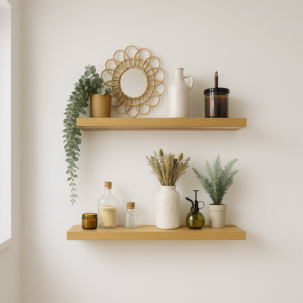 Sima LED Floating Shelves Wall Shelving Set of 2