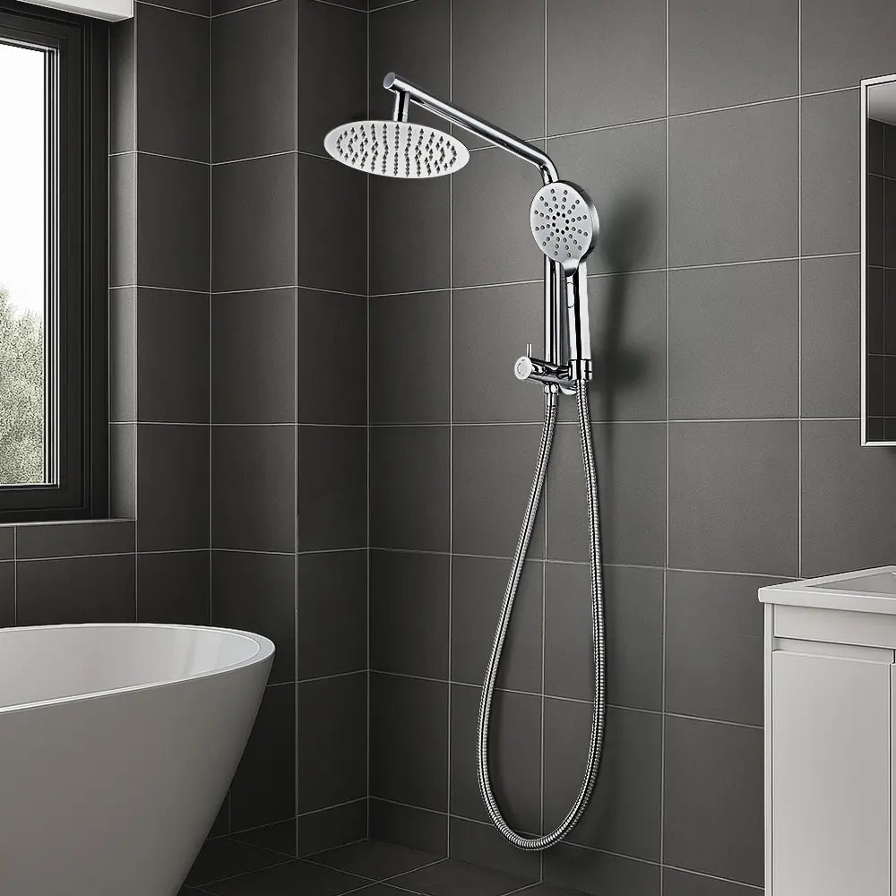 Declan Round Short Twin Shower Mixer Set