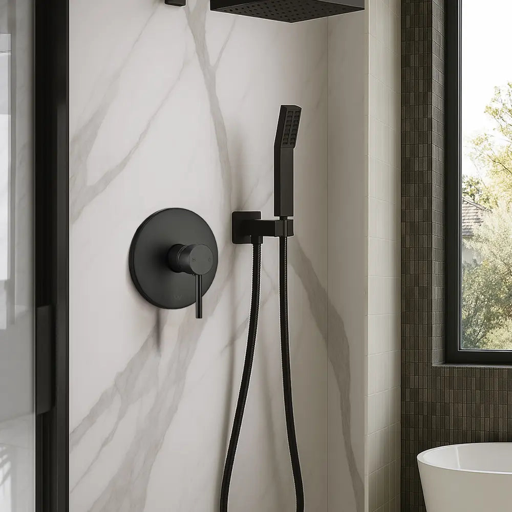 Round Euro Shower & Bath Mixer Diverter