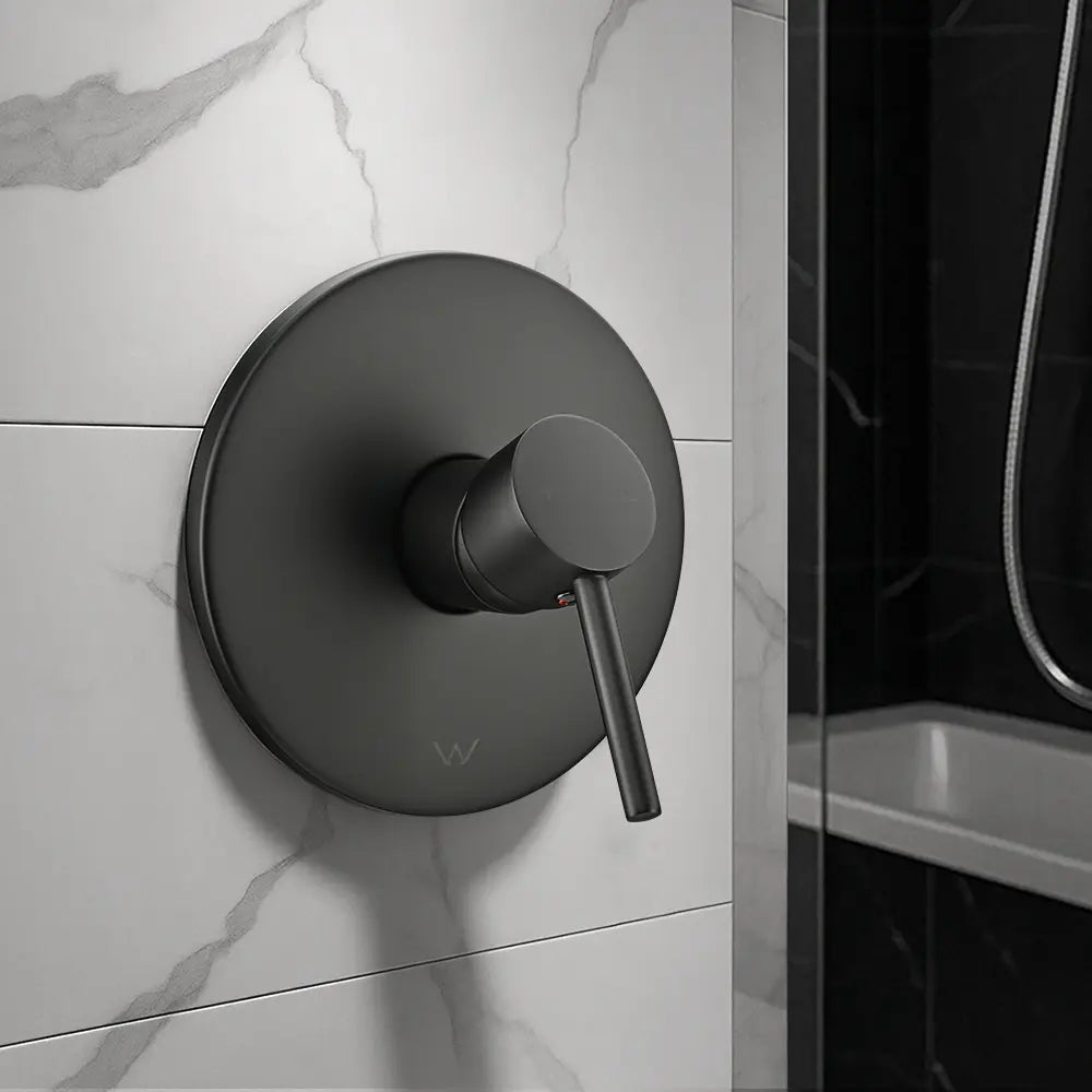 Round Euro Shower & Bath Mixer Diverter