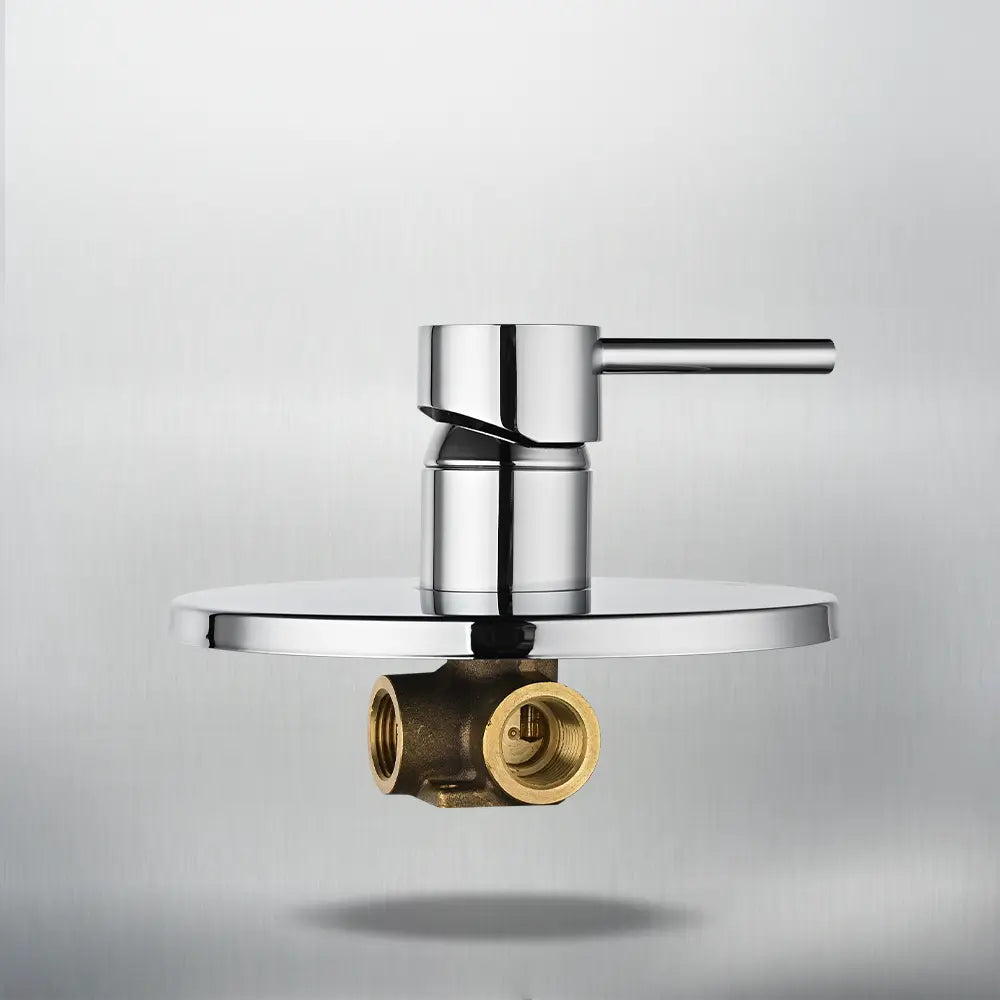 Round Euro Shower & Bath Mixer Diverter