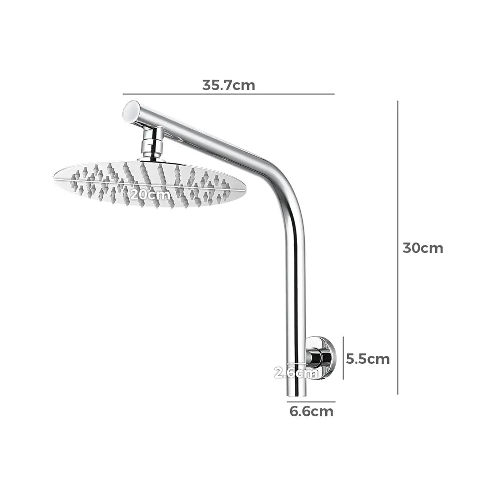 Round Rain Shower Arm & Head