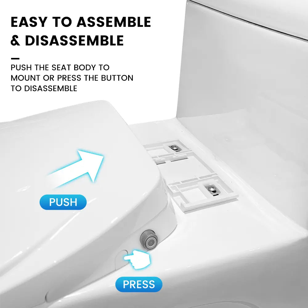 Non Electric Toilet Bidet Seat D Shape with Water Wash