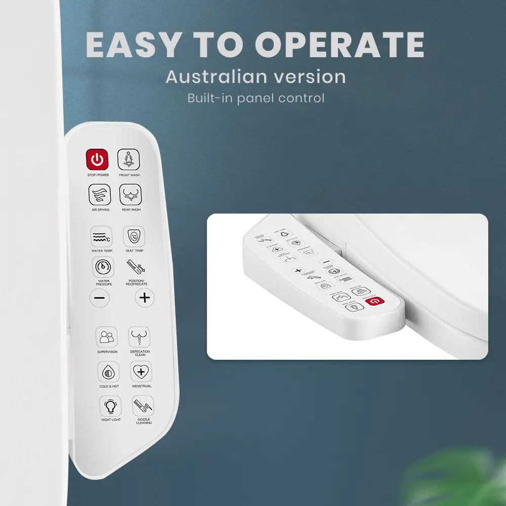 Smart Toilet Bidet Seat V Shape with Control Panel