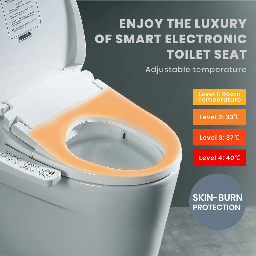 Smart Toilet Bidet Seat V Shape with Control Panel