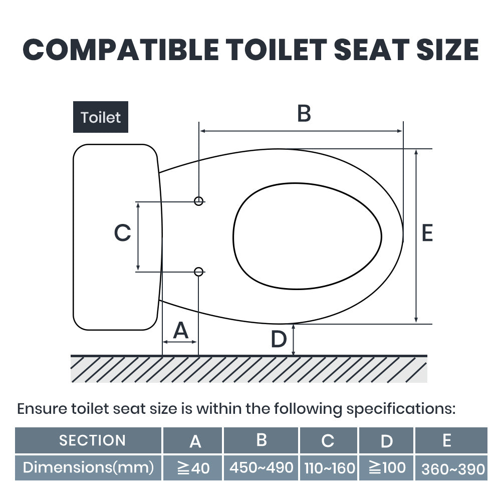 Smart Toilet Bidet Seat V Shape with Control Panel
