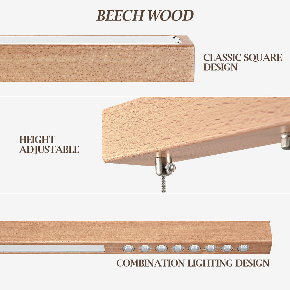 Solora Beech Wood LED Pendant Light