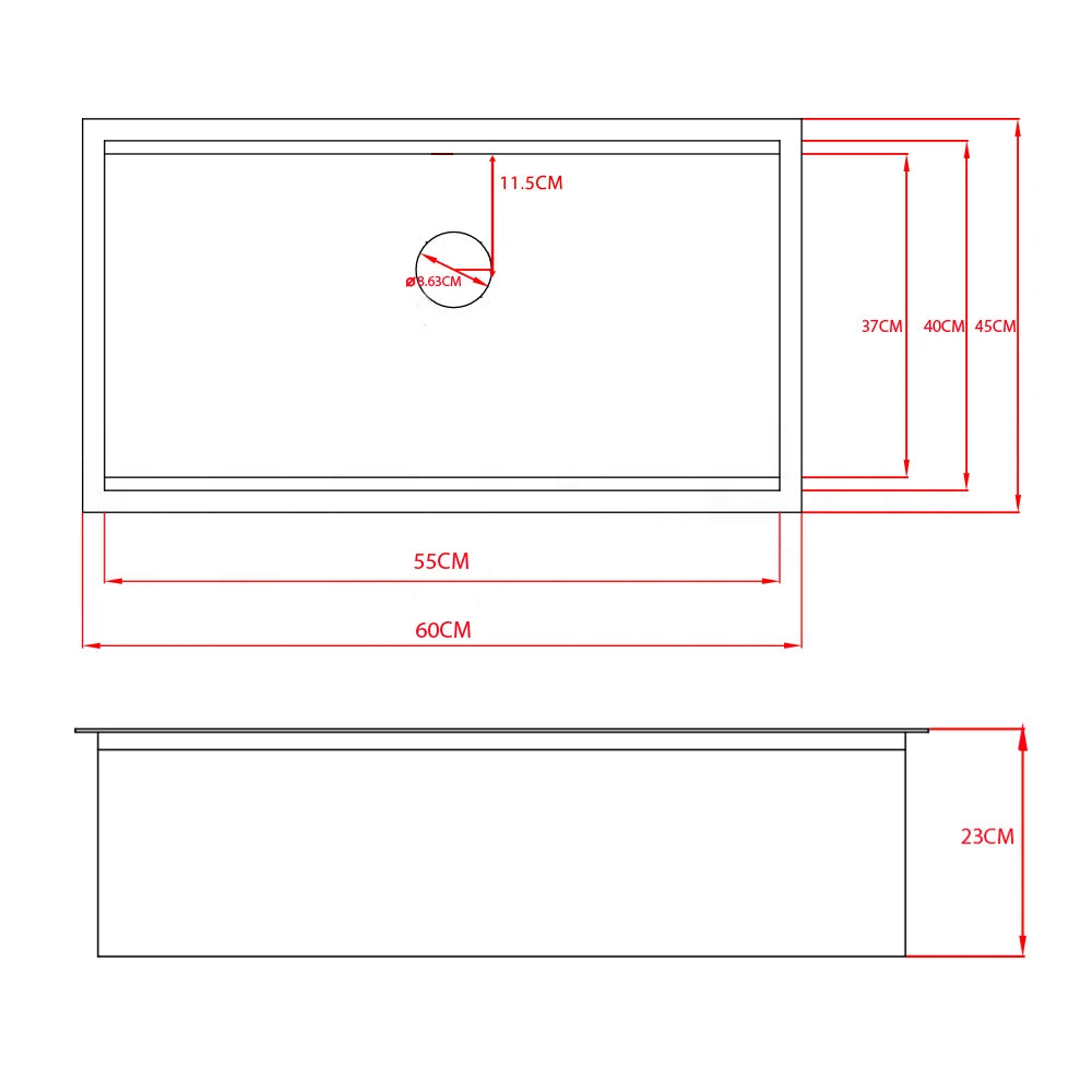 Sima 600x450mm Single Bowl Kitchen Sink 6Pc Workstation