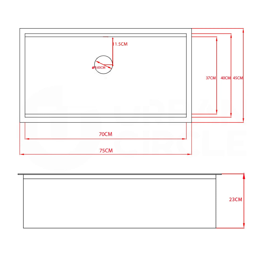 Sima 750x450mm Single Bowl Kitchen Sink 6Pc Workstation