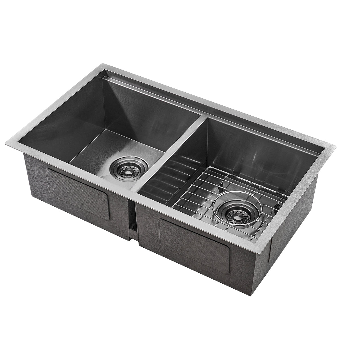 Sima 750x450mm Double Bowl Kitchen Sink 7Pc Workstation