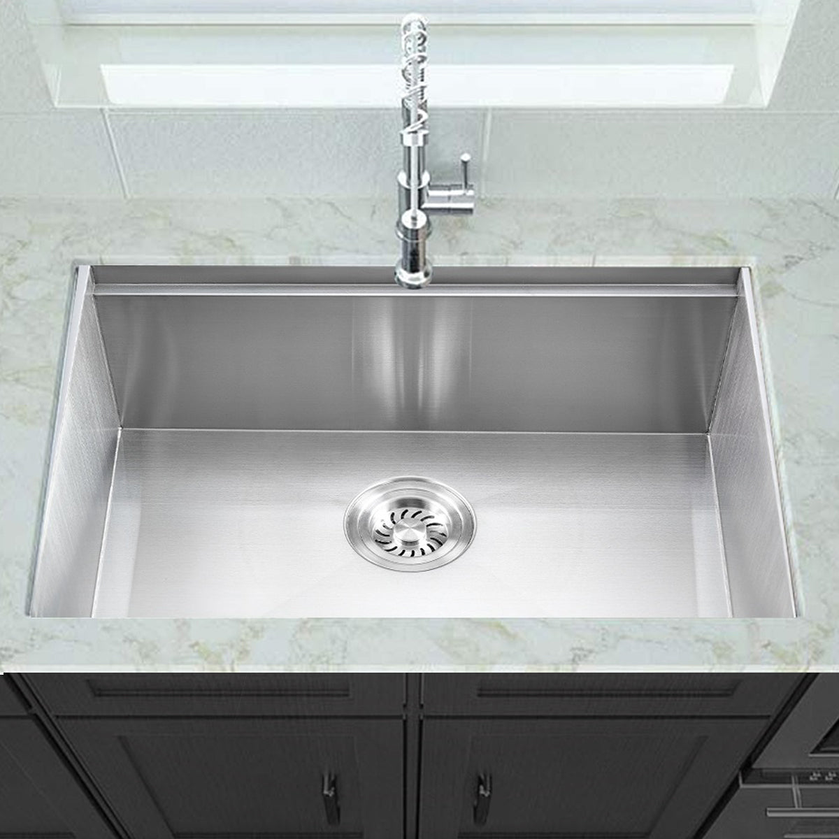 Sima 750x450mm Single Bowl Kitchen Sink 6Pc Workstation