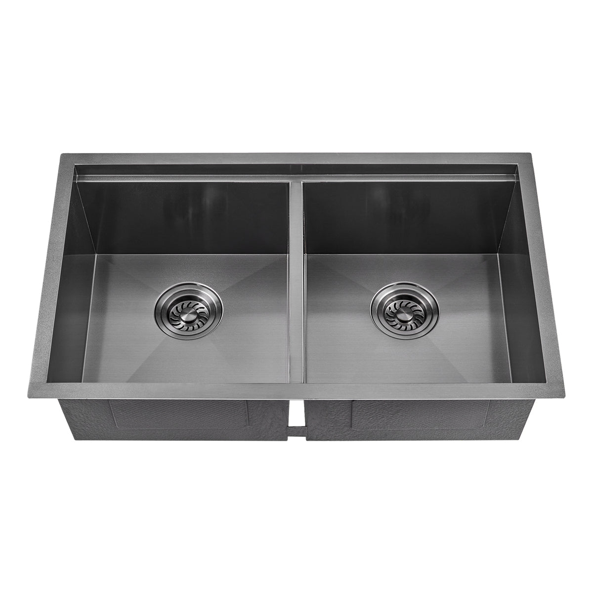 Sima-X 820x450mm Double Bowl Kitchen Sink 8Pc Workstation