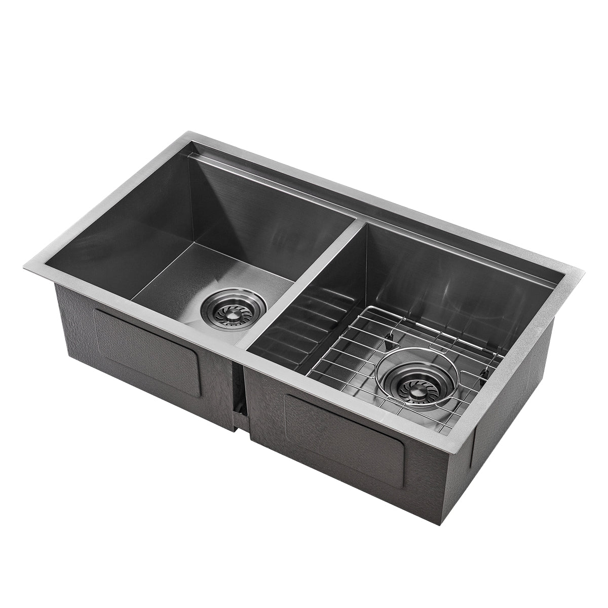 Sima 820x450mm Double Bowl Kitchen Sink 7Pc Workstation