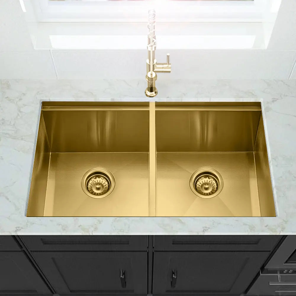 Sima-X 750x450mm Double Bowl Kitchen Sink 8Pc Workstation
