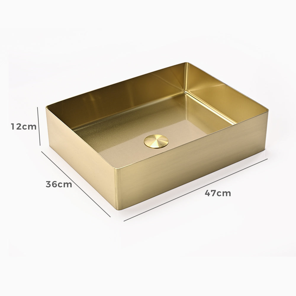 Sima-X 470x360mm Single Rectangular Bowl Kitchen Sink Basin Workstation