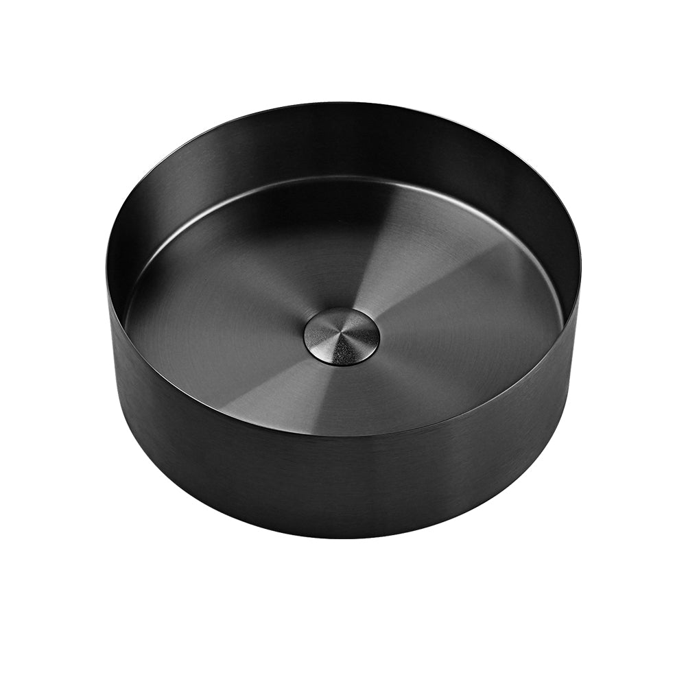 Sima-X 400x400mm Single Round Bowl Kitchen Sink Basin Workstation