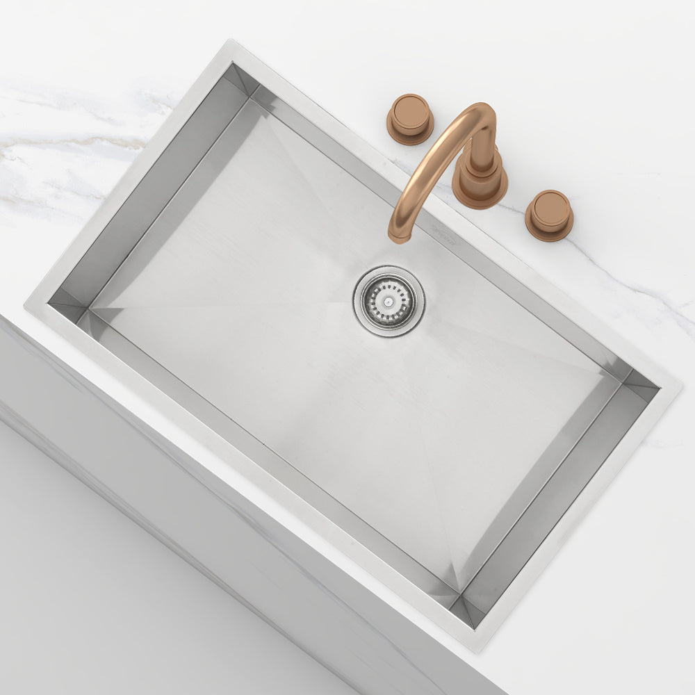 Ema stainless steel sink single bowl rectangular kitchen laundry
