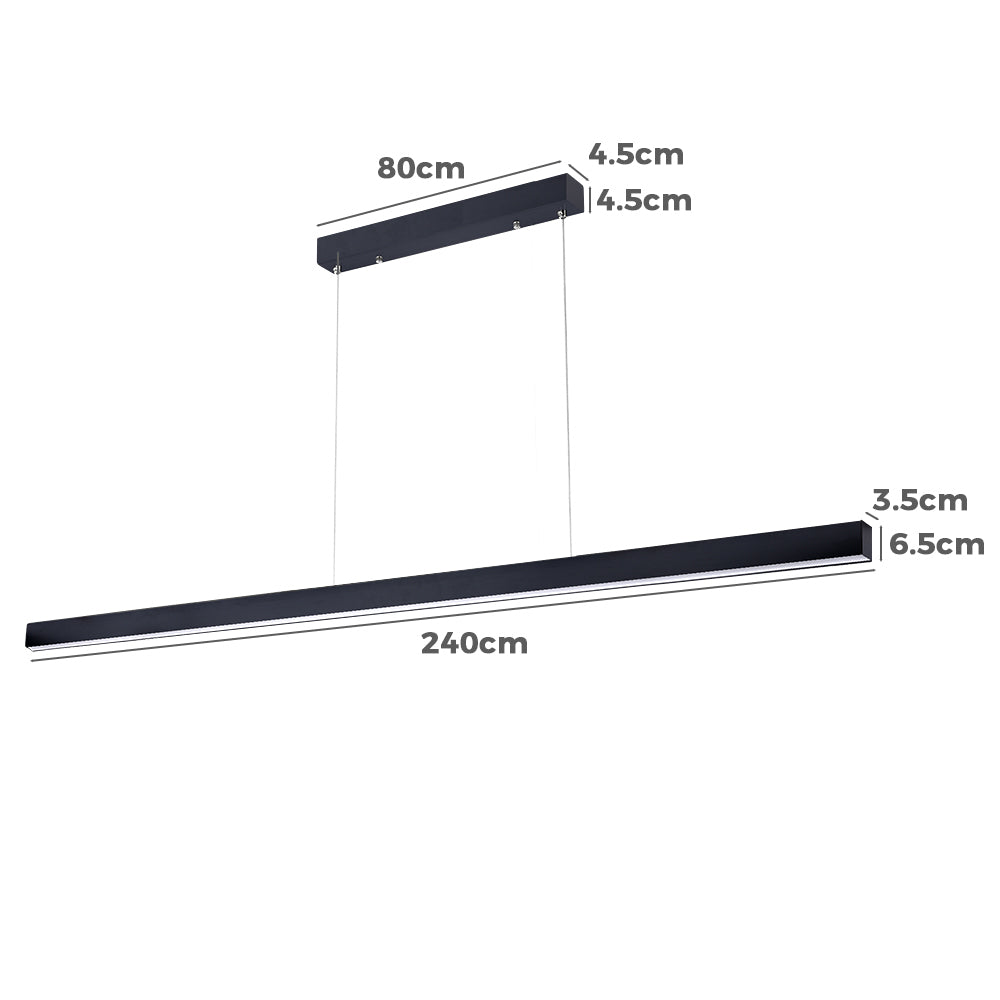 2.4M Aluminium LED Linear Pendant Light