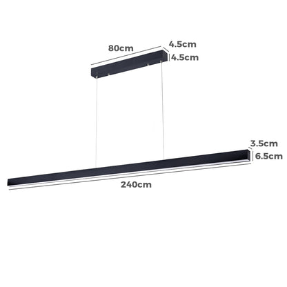 2.4M Aluminium LED Linear Pendant Light