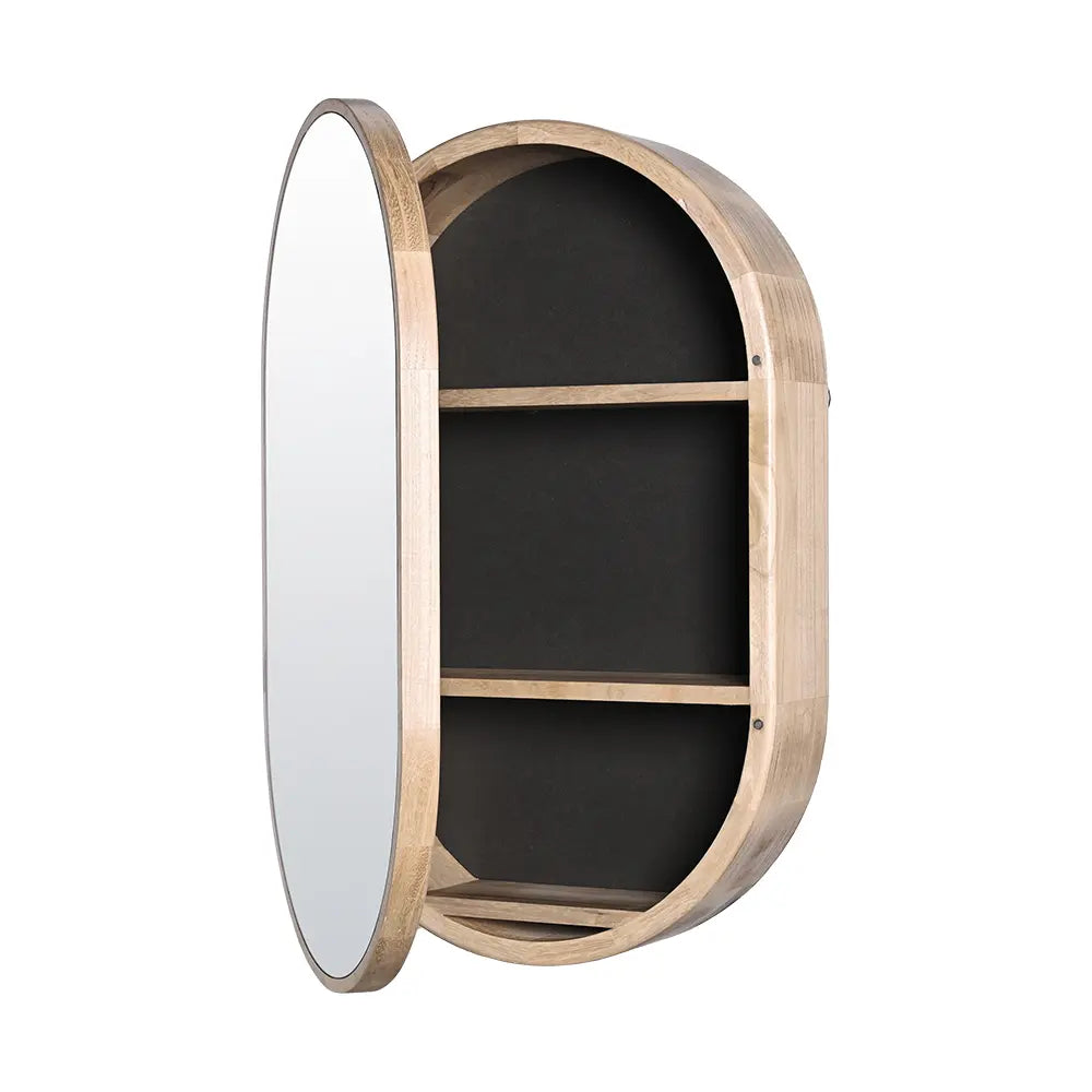 Sofie 450mm Oval Wall-Mounted Mirror Bathroom Cabinet