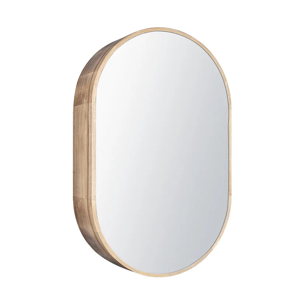 Sofie 450mm Oval Wall-Mounted Mirror Bathroom Cabinet