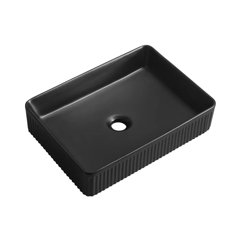 Nueva 510mm Matte Rectangle Ceramic Above Counter Basin – sinksandbowls ...