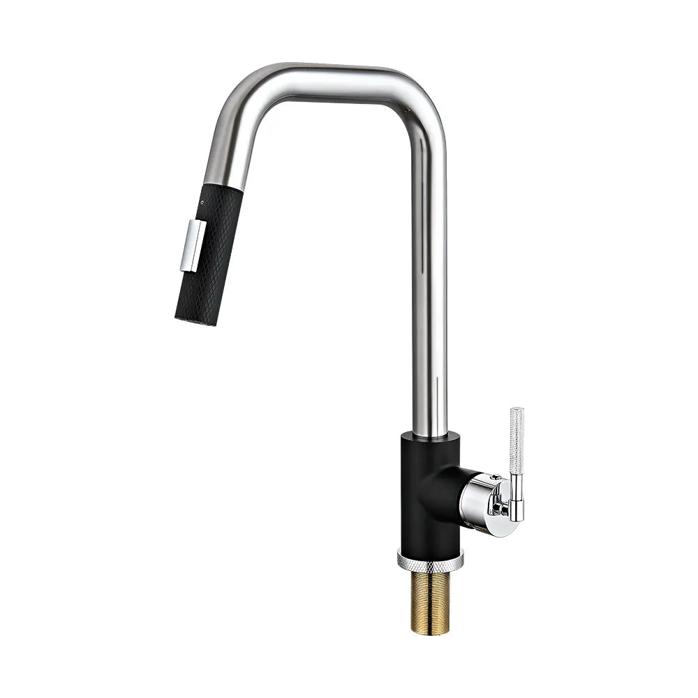 Kiko Square Pull Out Sink Mixer Tap Chrome