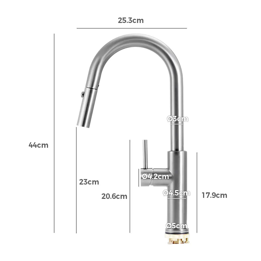 Arie Gooseneck Pull Out Sink Mixer Tap