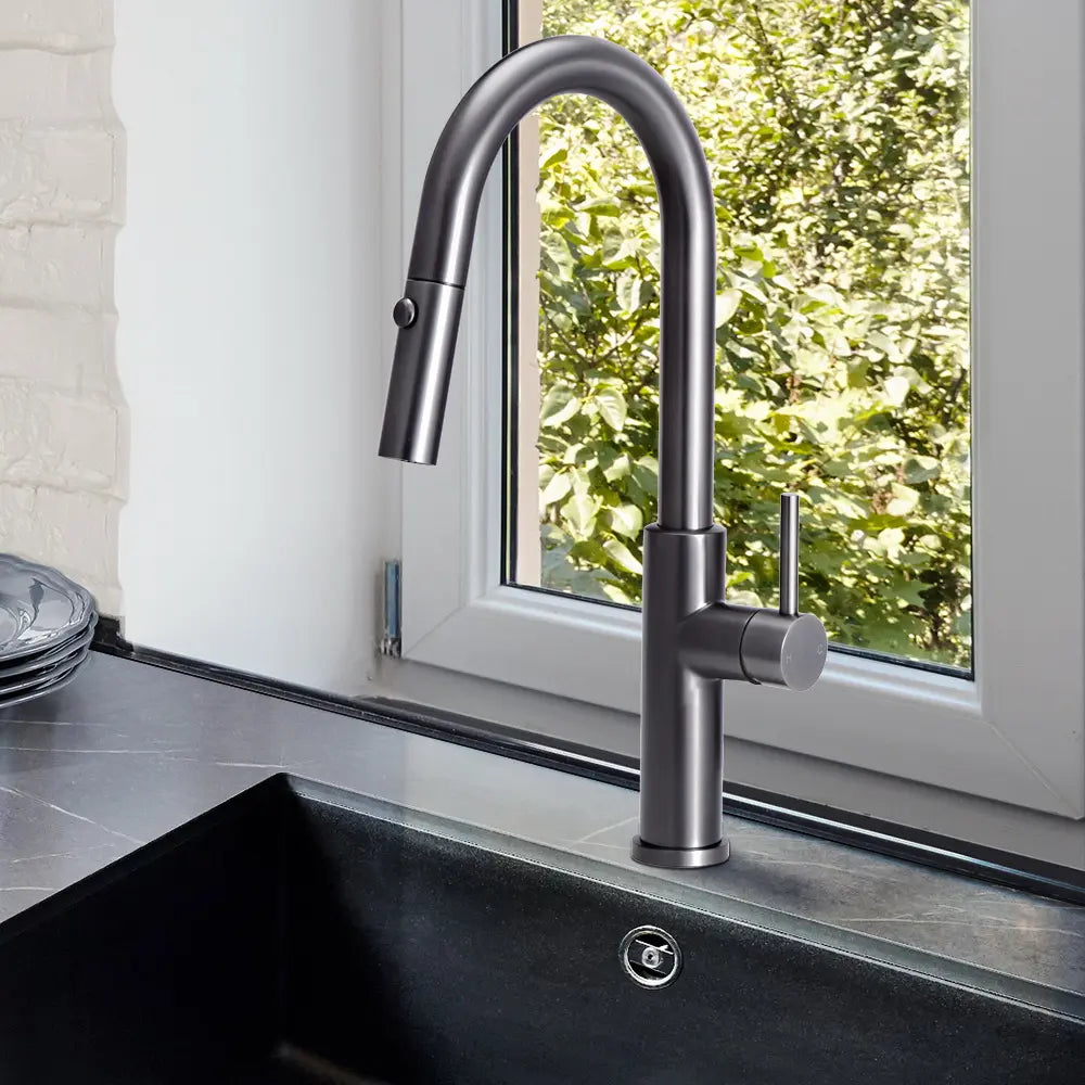 Arie Gooseneck Pull Out Sink Mixer Tap