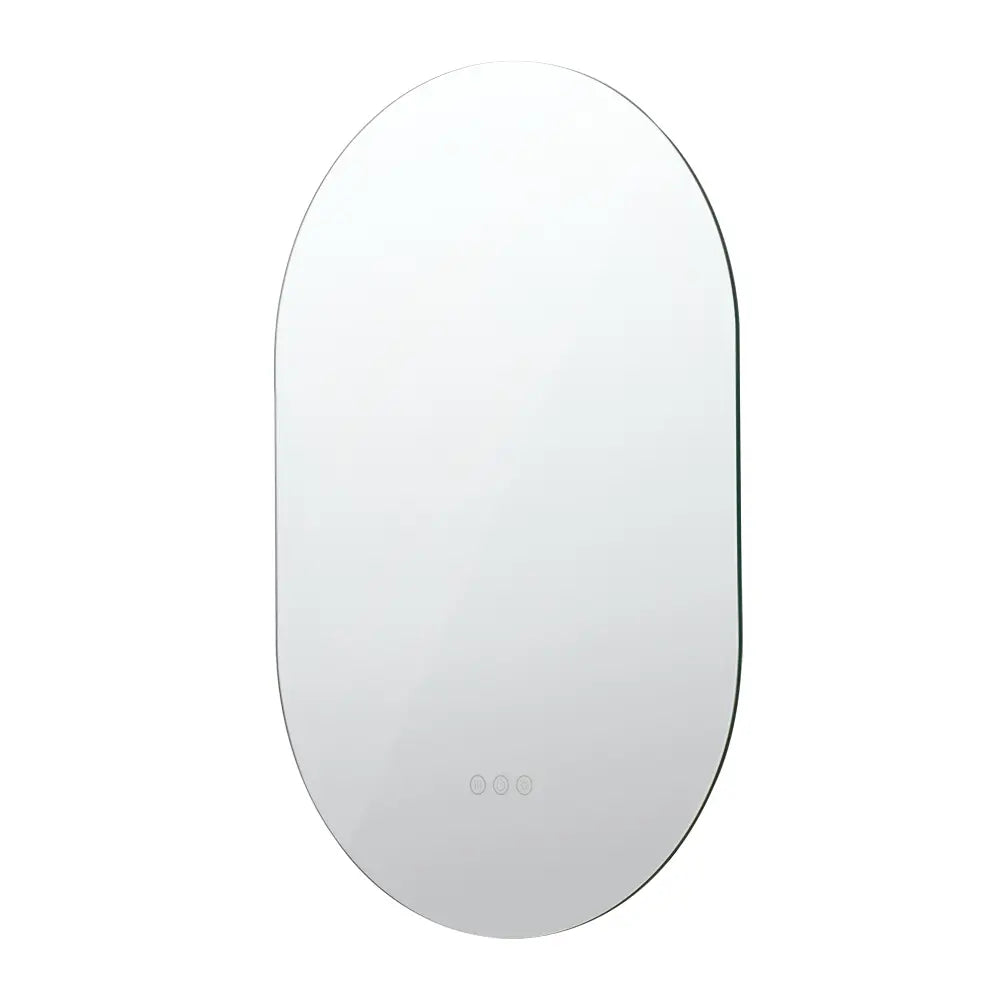 Bathroom LED Wall Mirror Frameless Oval Backlit Round Corners