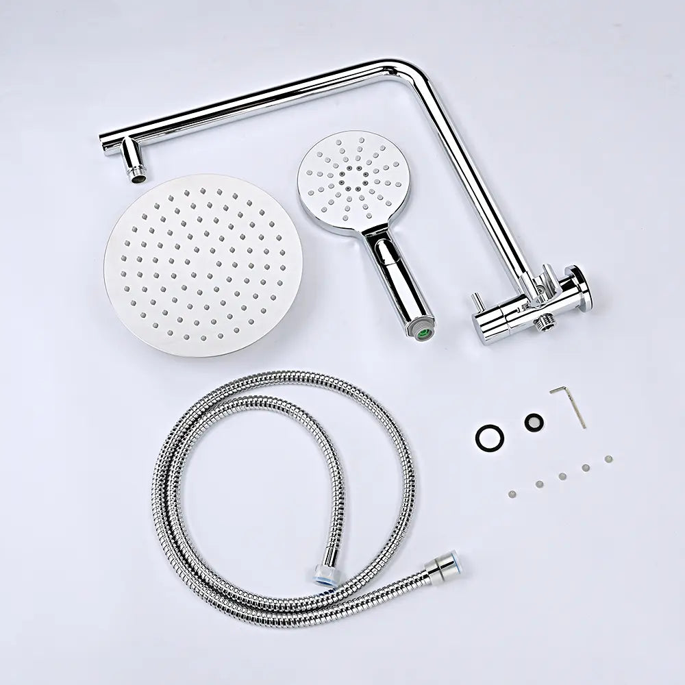 Declan Round Short Twin Shower Mixer Set