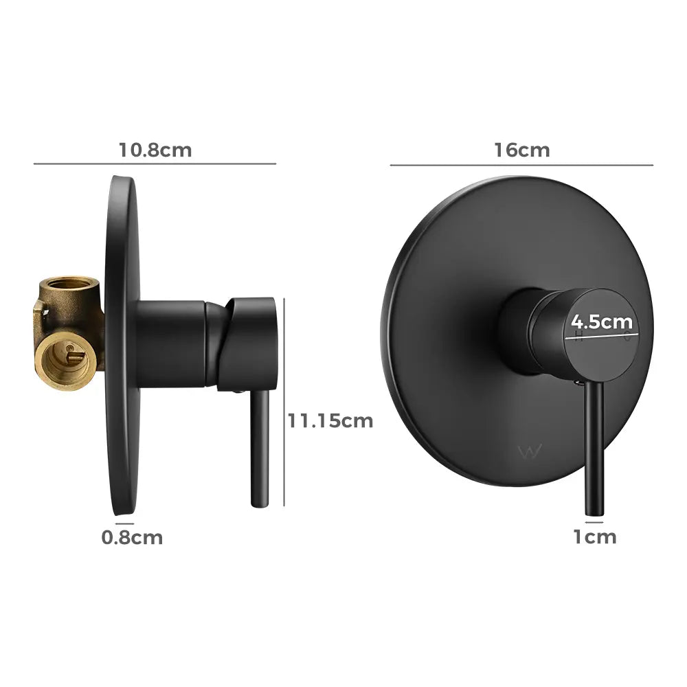 Round Euro Shower & Bath Mixer Diverter