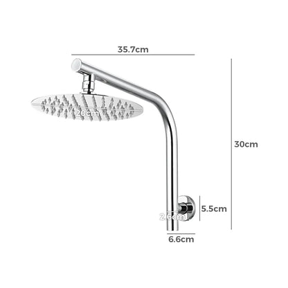 Round Rain Shower Arm & Head