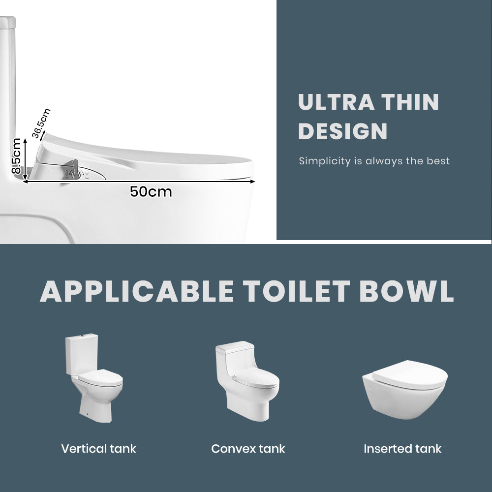 Non Electric Toilet Bidet Seat D Shape with Water Wash