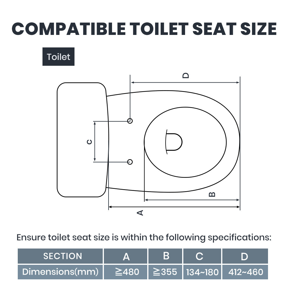 Non Electric Toilet Bidet Seat O Shape with Water Wash