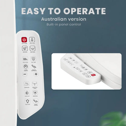 Smart Toilet Bidet Seat V Shape with Control Panel