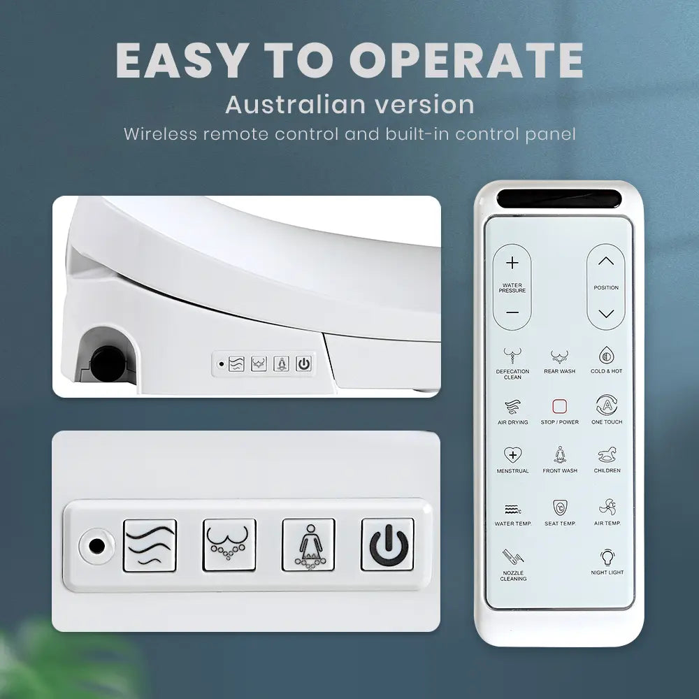 Smart Toilet Bidet Seat V Shape with Remote Control - Last 2 Stocks!