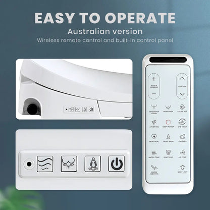 Smart Toilet Bidet Seat V Shape with Remote Control - Last 2 Stocks!
