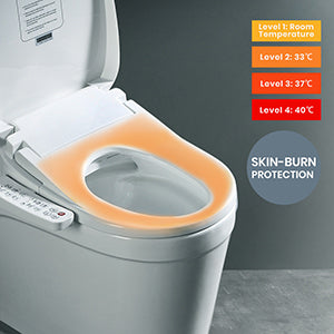 Smart Toilet Bidet Seat U Shape with Control Panel