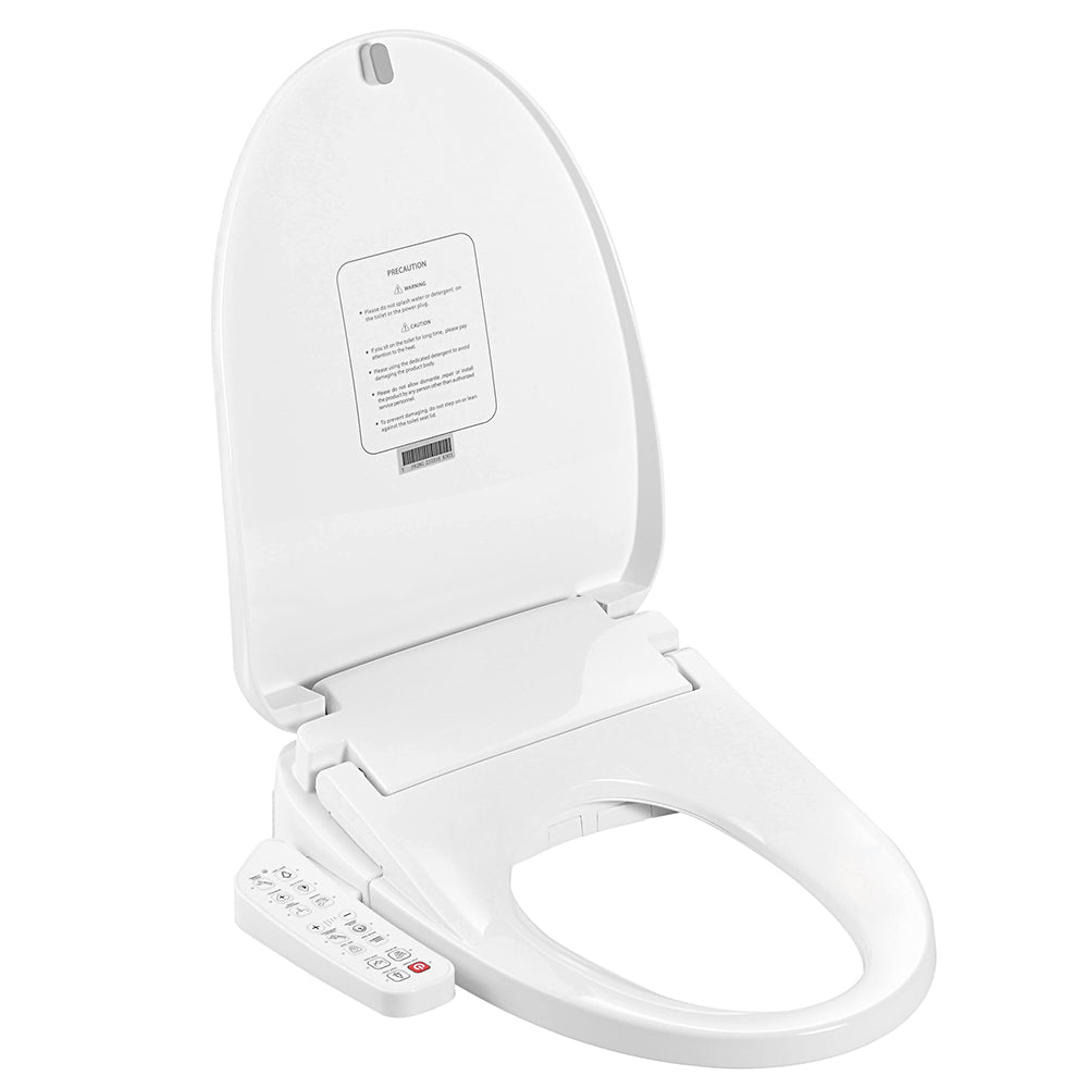V-shaped smart bidet toilet seat with control panel