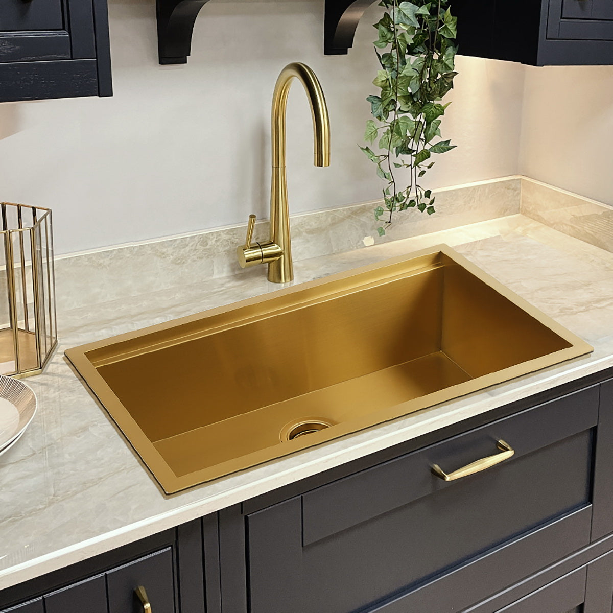 Stainless steel Sima-X sink with integrated workstation tools for convenience